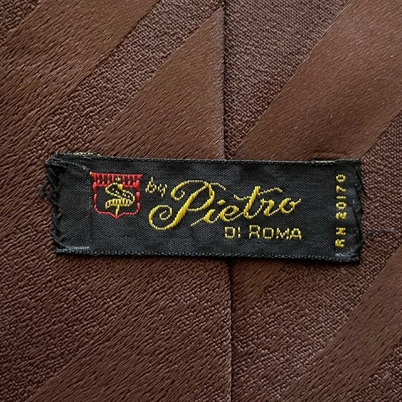 Vintage Brown Men's Tie by Pietro Di Roma.